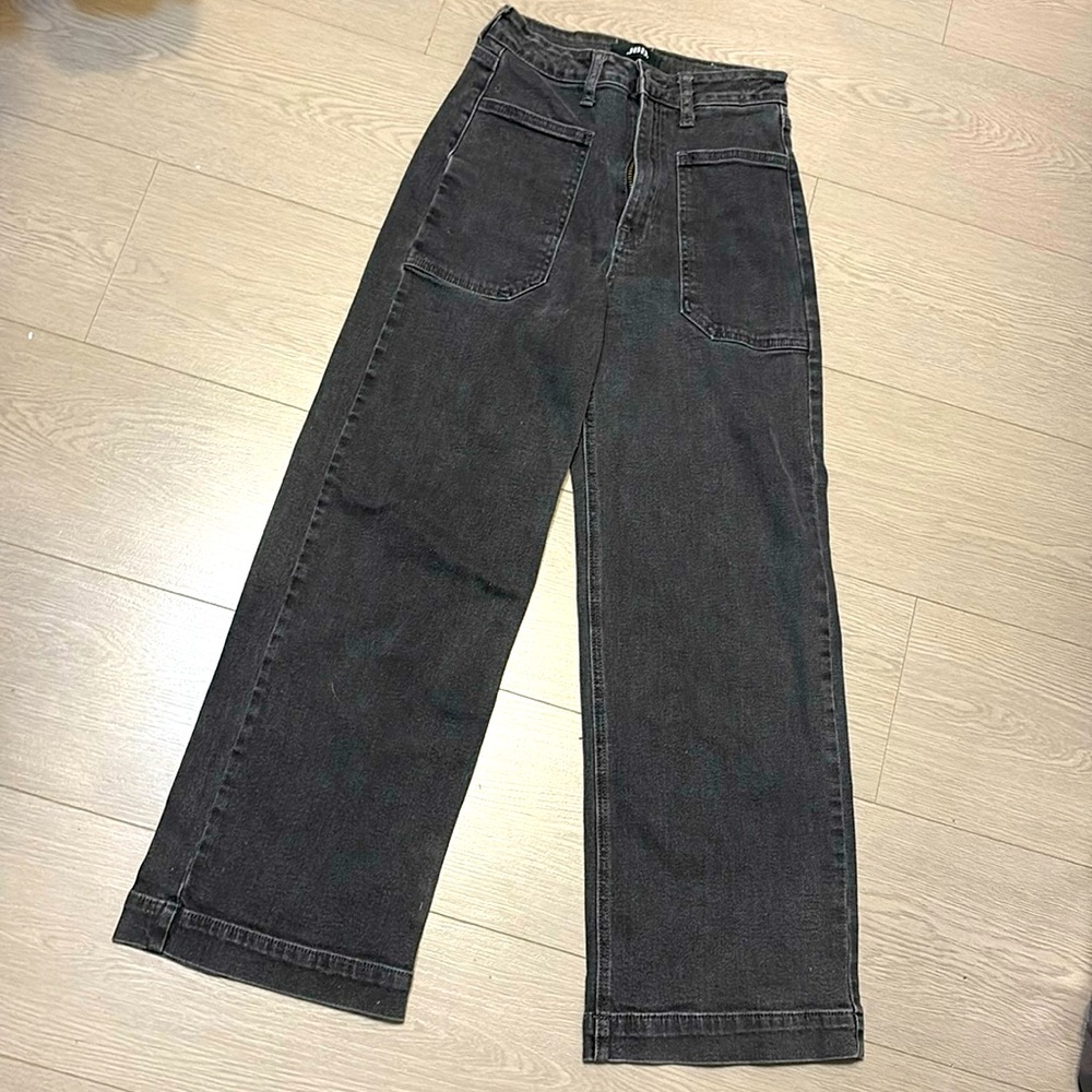 JBD.JUST BLACK DENIM Jeans Size 25 wide leg 4 Pockets